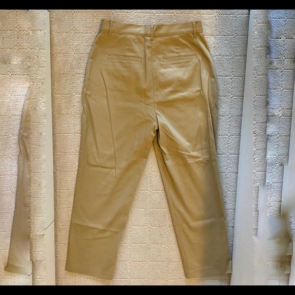 OAK + FORT Beige Straight-Leg Trousers - Picture 4 of 4